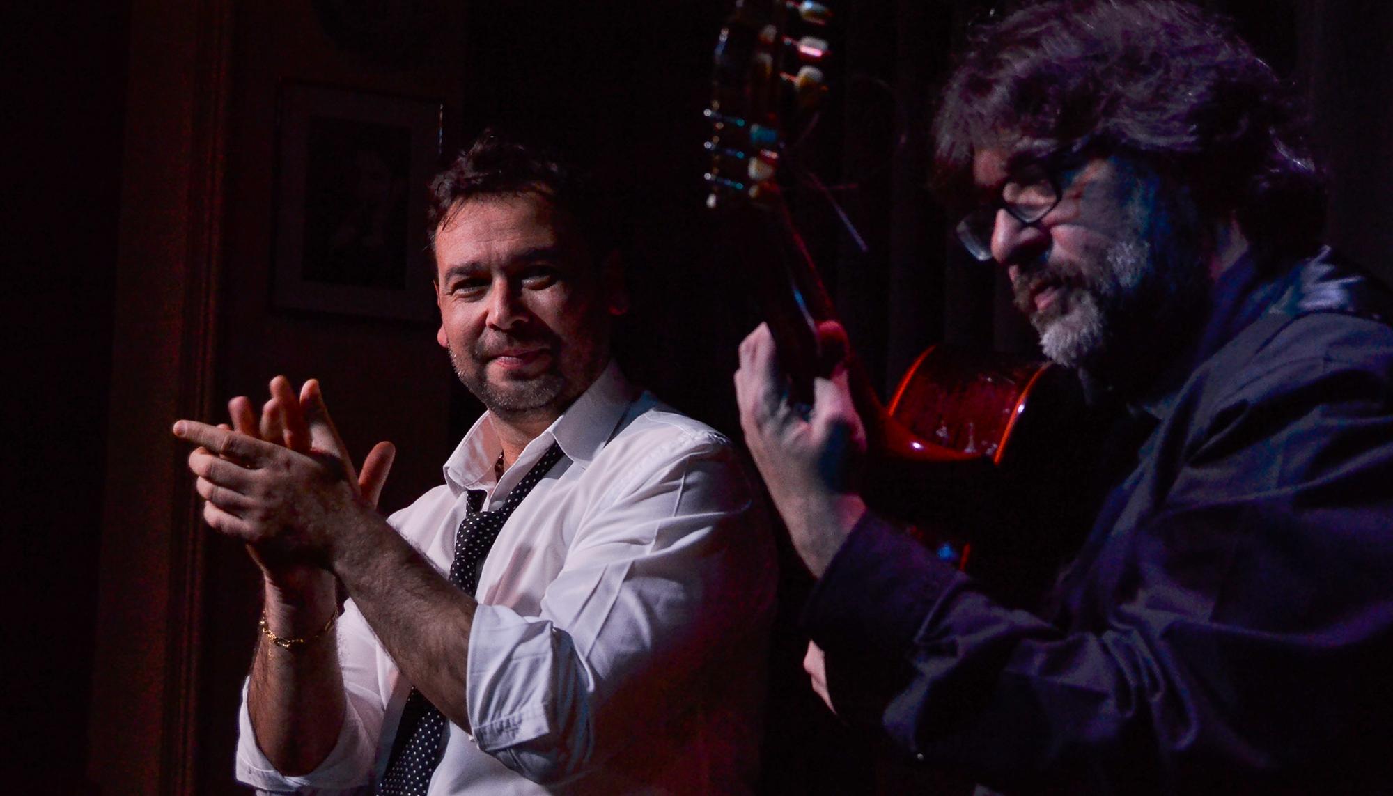 El cantaor José Valencia y el tocaor Manuel Parrilla, en un recital